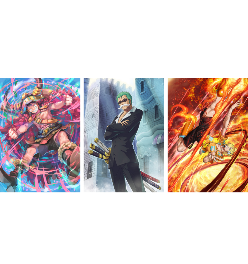 ONE PIECE Card Game – V Jump 2026 Monster Trio Promo Card Set – Luffy, Zoro & Sanji – Pre-Order